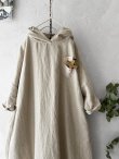 画像3: MARCHE' DE SOEUR／Ａラインフードワンピース・生成り (3)