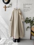画像1: MARCHE' DE SOEUR／Ａラインフードワンピース・生成り (1)