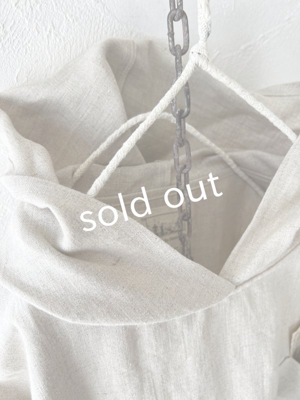 画像6: MARCHE' DE SOEUR／Ａラインフードワンピース・生成り (6)