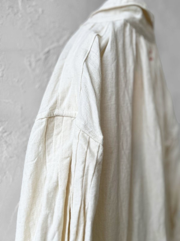 画像12: HALLELUJAH/1890's Bourgeron 羊飼いシャツワンピース・off-white (12)