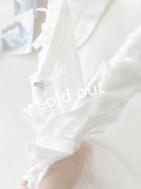 画像11: SO／カーブフリルブラウス・アプリコットベージュ (11)