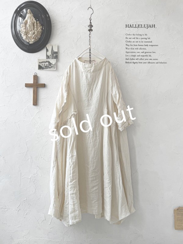画像1: HALLELUJAH／1890's Bourgeron 羊飼いローブ・off-white (1)