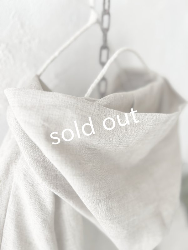 画像12: MARCHE' DE SOEUR／Ａラインフードワンピース・生成り (12)