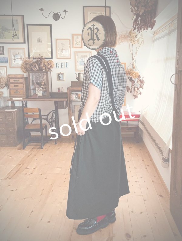 画像2: Reliure／丸襟ブラウス・gingham check (2)