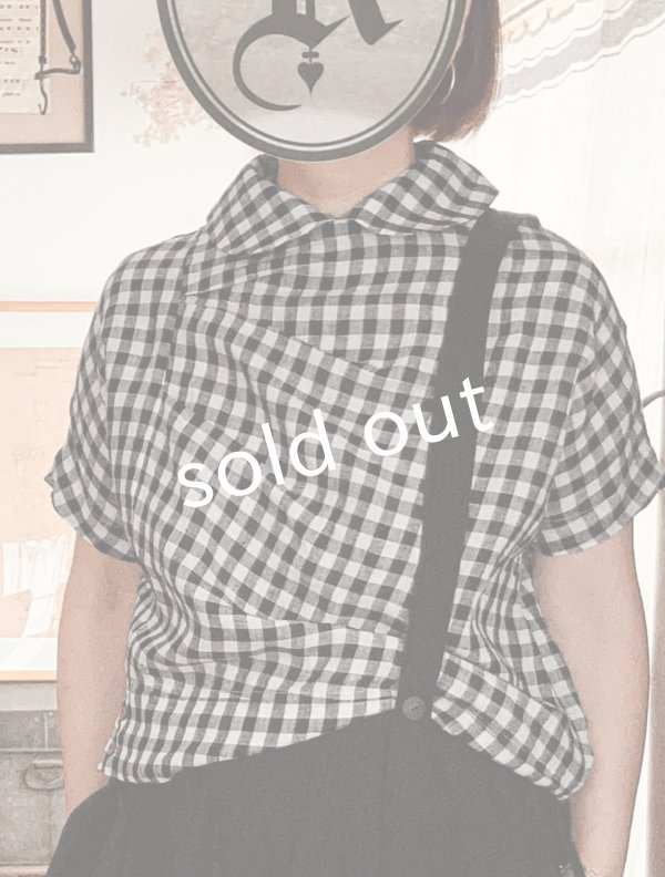 画像5: Reliure／丸襟ブラウス・gingham check (5)