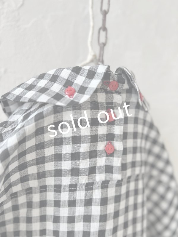 画像13: Reliure／丸襟ブラウス・gingham check (13)