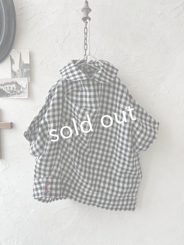 画像6: Reliure／丸襟ブラウス・gingham check (6)