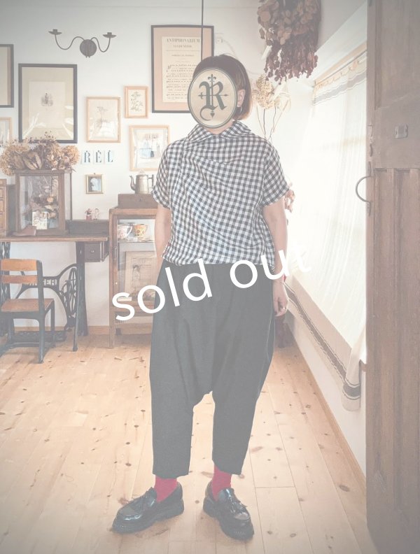 画像3: Reliure／丸襟ブラウス・gingham check (3)