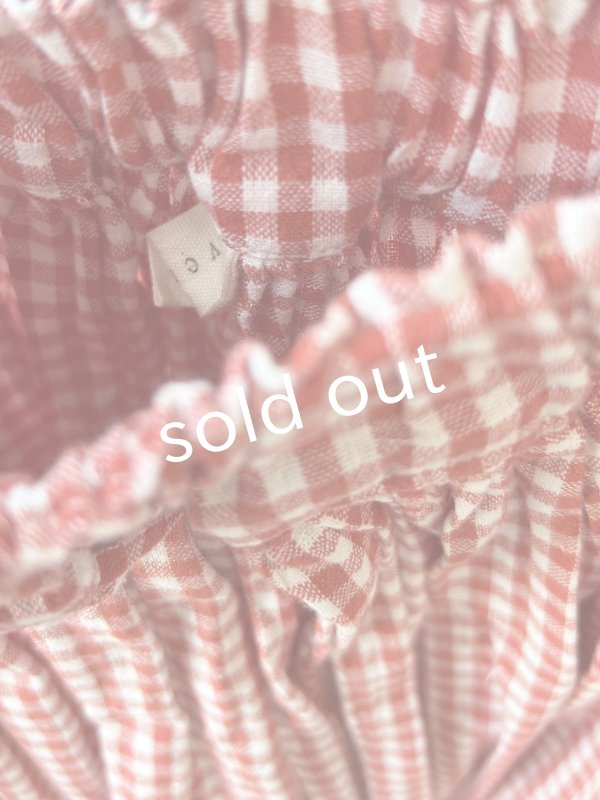 画像5: Avenue／ギャザースカート・赤ギンガム (5)