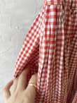 画像3: Avenue／ギャザースカート・赤ギンガム (3)