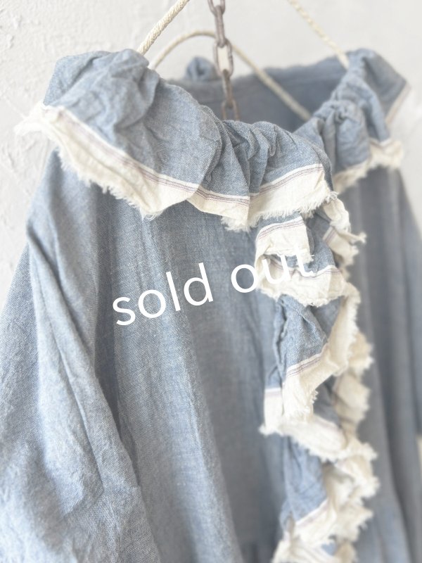 画像3: MARCHE' DE SOEUR／フローフリルワンピース・ブルー (3)