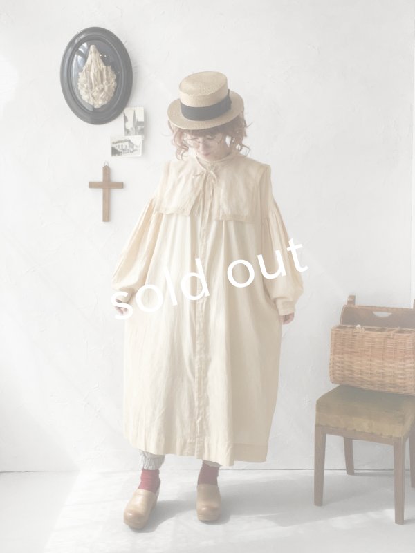 画像10: SO／ティペット付きギャザーワンピース・ブラック (10)