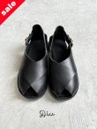 画像1: 【30%OFF SALE】Diu／本革ロリエサンダル・黒【Ｌ】 (1)