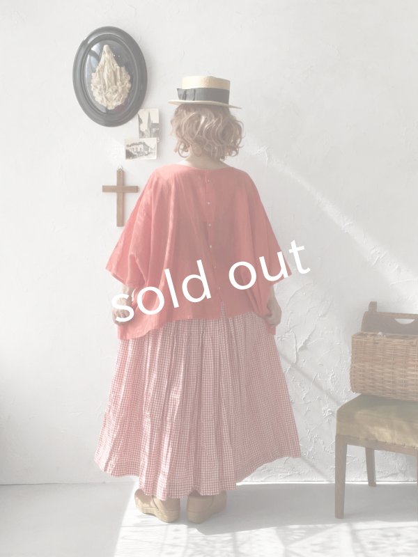 画像9: Avenue／ギャザースカート・赤ギンガム (9)