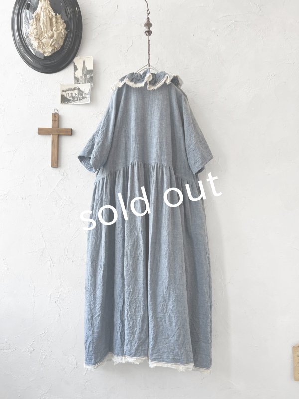 画像12: MARCHE' DE SOEUR／フローフリルワンピース・ブルー (12)