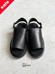 画像2: 【30%OFF SALE】Diu／本革メレーズサンダル・黒【Ｌ】 (2)