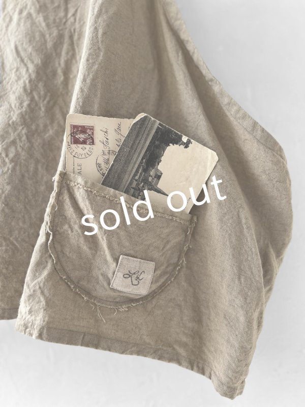 画像7: Libera&Capricciosa／２wayリネンベスト・黒 (7)