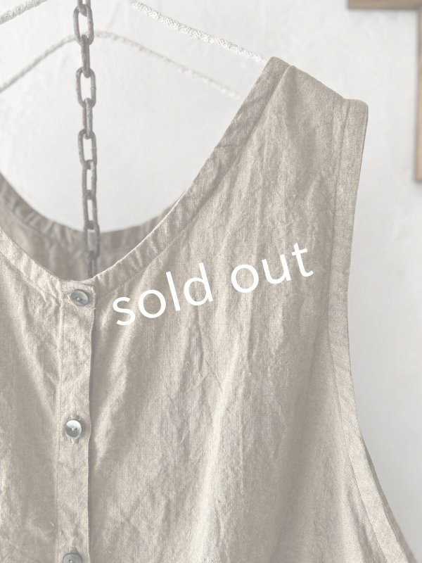 画像7: Libera&Capricciosa／２wayリネンベスト・オリーブ (7)