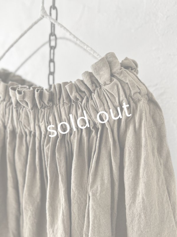 画像2: Libera&Capricciosa／ワイドギャザーサルエルパンツ・オリーブ (2)