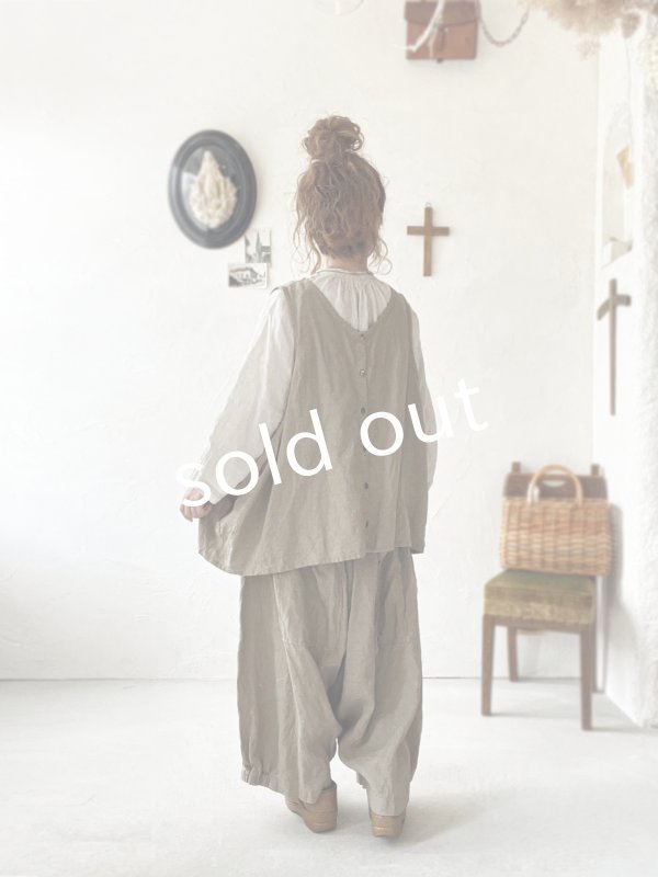 画像9: Libera&Capricciosa／ワイドギャザーサルエルパンツ・オリーブ (9)