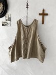 画像5: Libera&Capricciosa／２wayリネンベスト・オリーブ (5)
