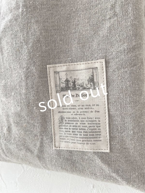 画像6: MARCHE' DE SOEUR／アンティークタグ付きトート・リトアニアリネン (6)