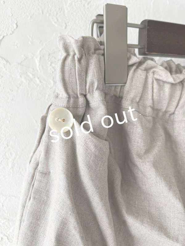 画像2: MARCHE' DE SOEUR／タブリエパンツ・生成り (2)