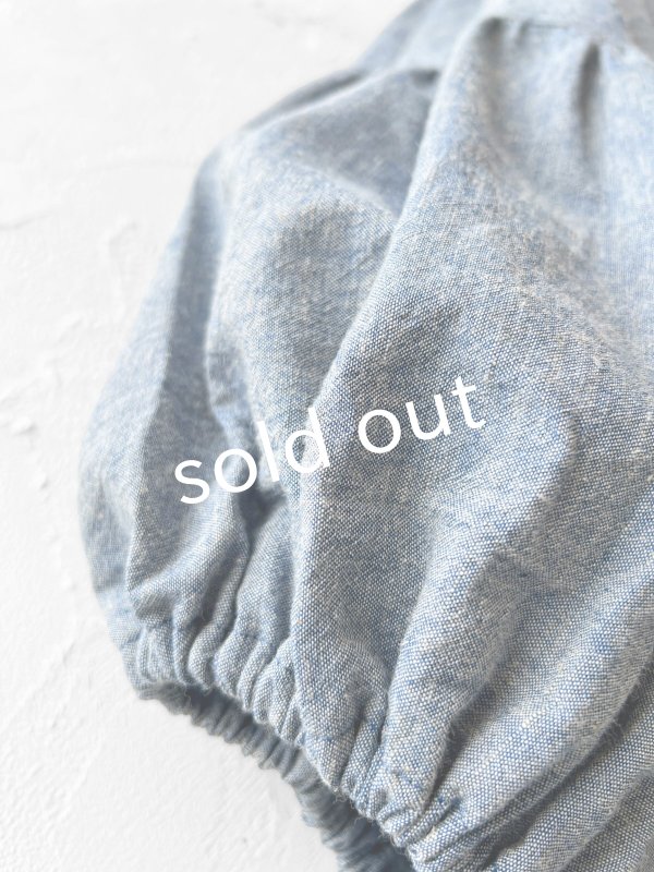 画像3: MARCHE' DE SOEUR／パフ袖ワンピース・ブルー (3)