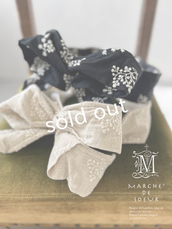画像3: MARCHE' DE SOEUR／刺繍のワイヤーターバン (3)