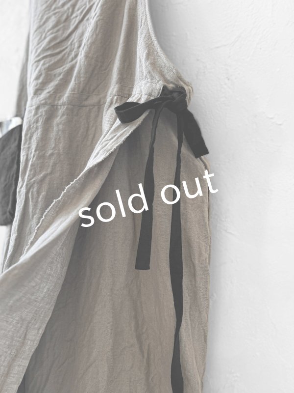 画像6: MARCHE' DE SOEUR／種蒔のエプロン・アッシュグレー (6)