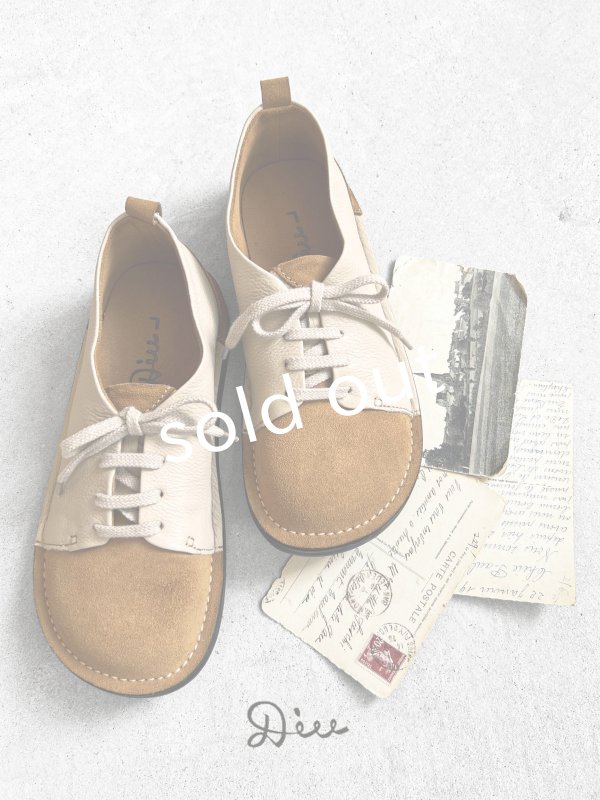 画像1: Diu／本革フレジアシューズ・ベージュ (1)