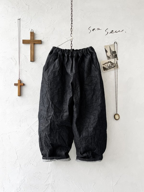 画像6: seasew.／507 デニムコクーンパンツ・チャコール (6)
