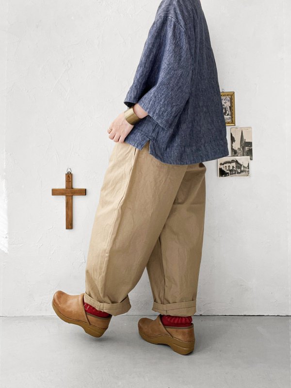 画像8: seasew.／505 ハンドワッシャーコクーンパンツ・ベージュ (8)