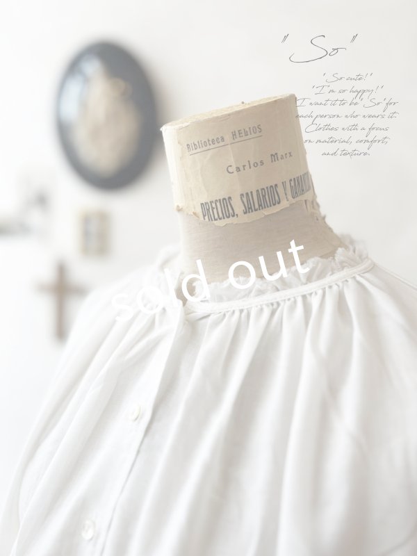 画像1: SO／フリル襟ブラウス・オフ (1)