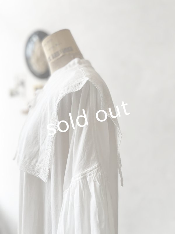 画像3: SO／ティペット付きギャザーワンピース・オフ (3)