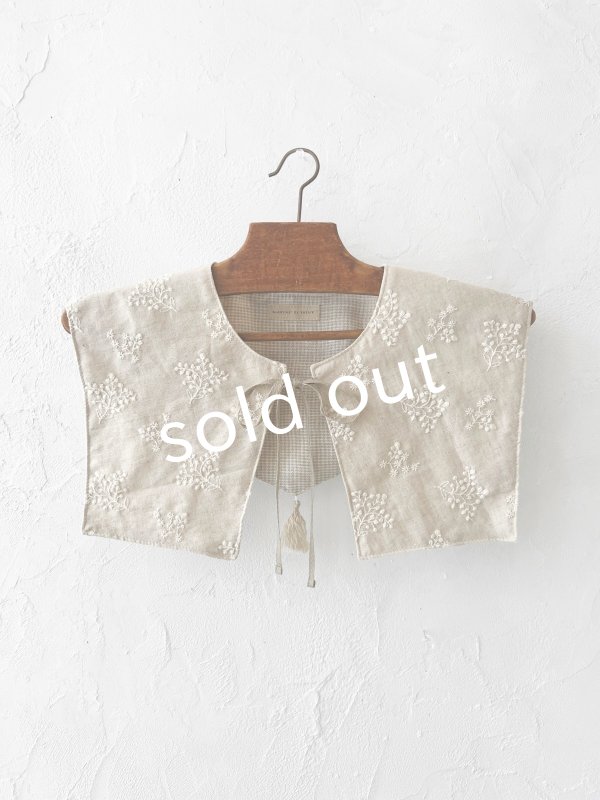 画像6: MARCHE' DE SOEUR／タッセルティペット・生成り刺繍 (6)