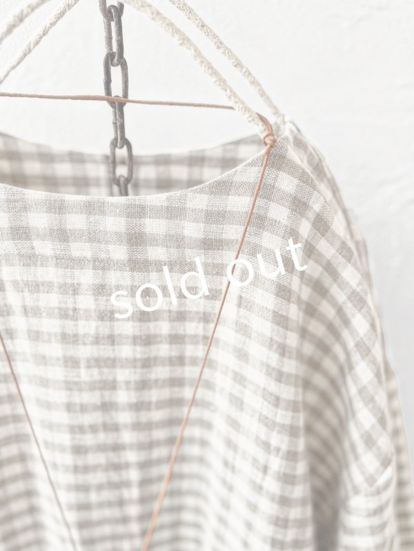 画像7: MARCHE' DE SOEUR／ギャザーワンピース・赤耳ギンガムチェック (7)