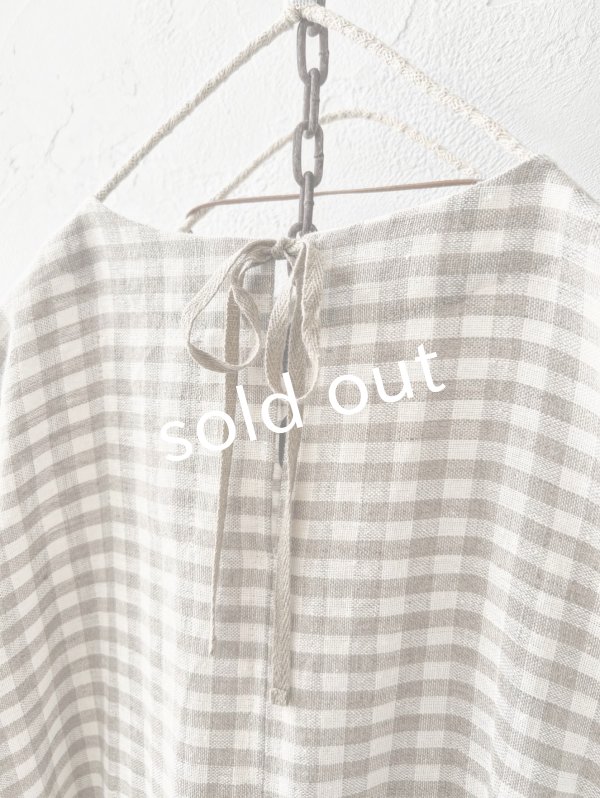 画像10: MARCHE' DE SOEUR／ギャザーワンピース・赤耳ギンガムチェック (10)