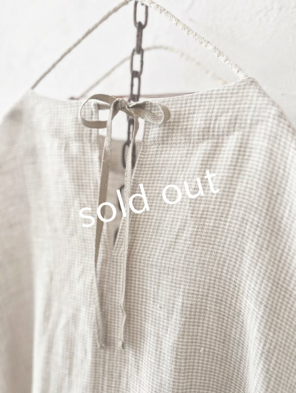 画像10: MARCHE' DE SOEUR／ギャザーワンピース・赤耳ミリチェック (10)