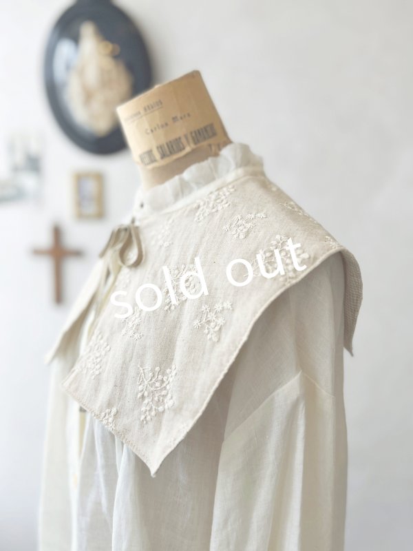 画像3: MARCHE' DE SOEUR／タッセルティペット・生成り刺繍 (3)