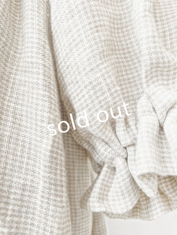 画像7: MARCHE' DE SOEUR／ギャザーワンピース・赤耳ミリチェック (7)