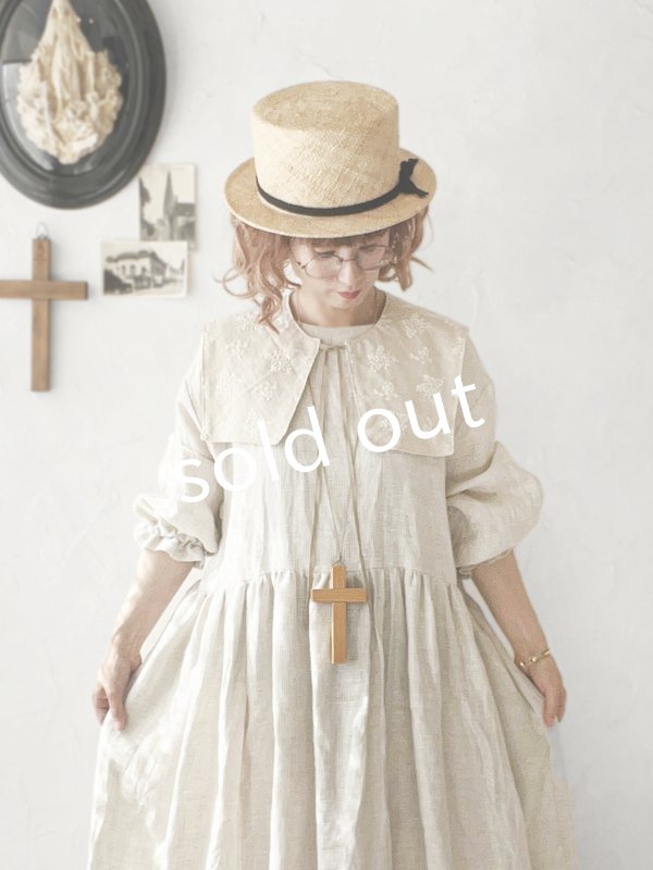 画像9: MARCHE' DE SOEUR／タッセルティペット・生成り刺繍 (9)