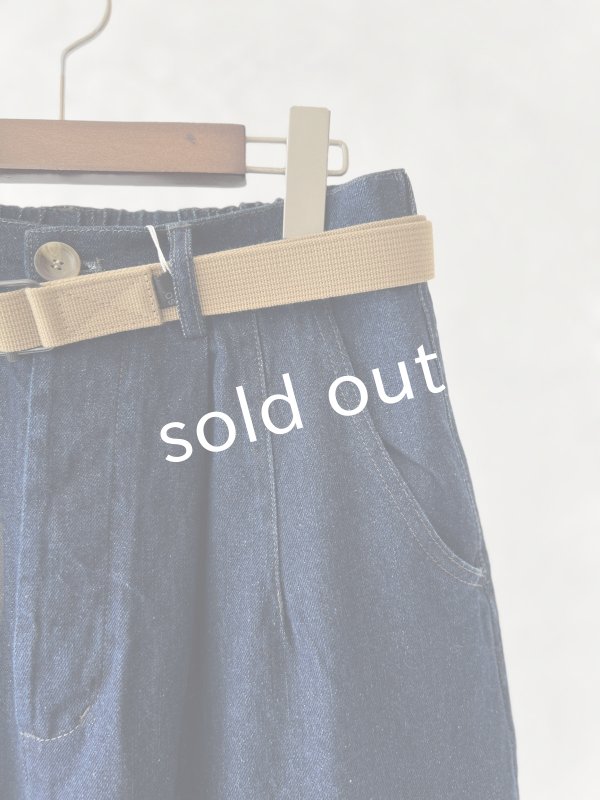 画像3: SO／デニムテーパードパンツ  ・インディゴ (3)