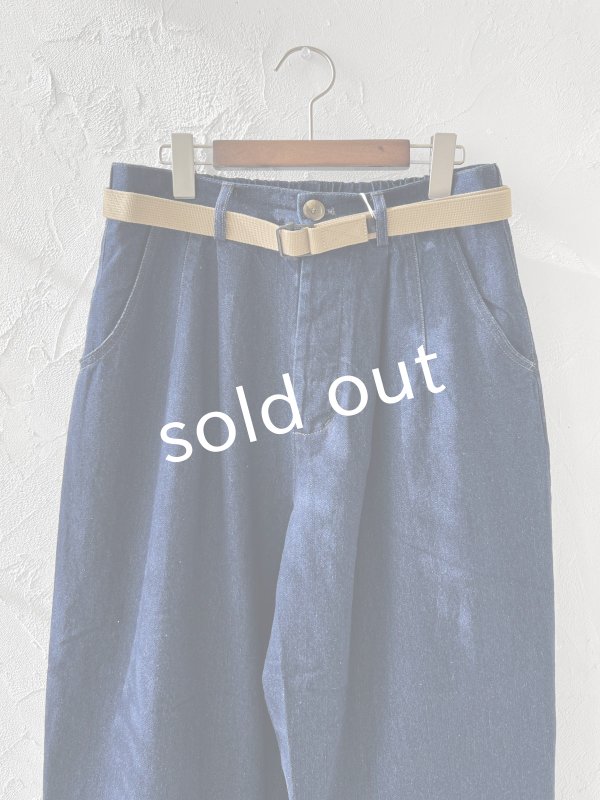 画像2: SO／デニムテーパードパンツ  ・インディゴ (2)