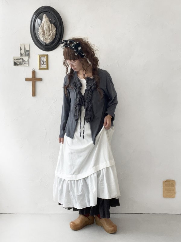 画像9: SO/裁ち切りフリルイージーパンツ・オフ (9)