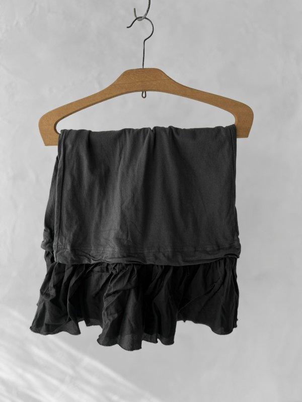 画像5: SO／裁ち切りフリルイージーパンツ・スミクロ (5)