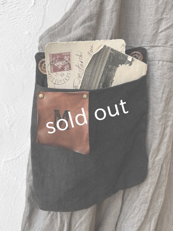 画像4: MARCHE' DE SOEUR／種蒔のエプロン・アッシュグレー (4)