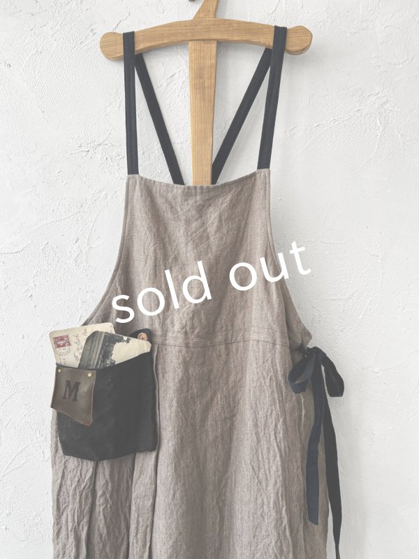 画像2: MARCHE' DE SOEUR／種蒔のエプロン・セピア (2)