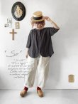 画像1: SO／コットンボイルブラウス・スミ (1)