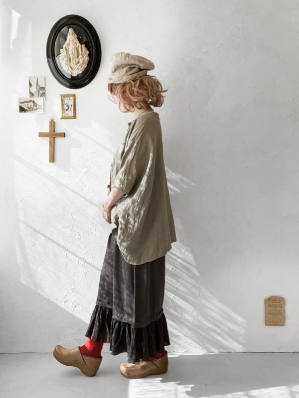 画像7: SO／裁ち切りフリルイージーパンツ・スミクロ (7)